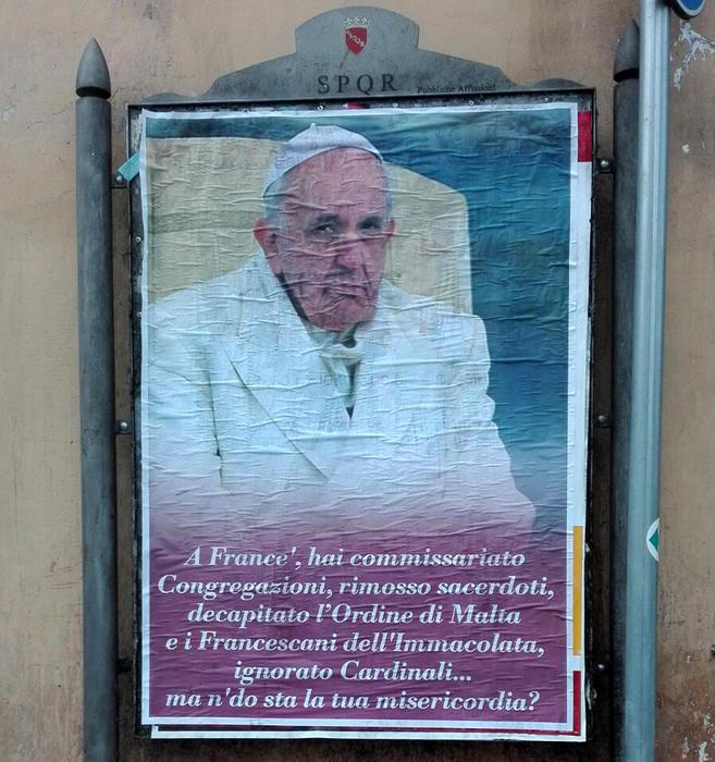 papa francesco manifesto contro