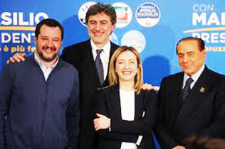 salvini-meloni-berlusconi-marsilio-