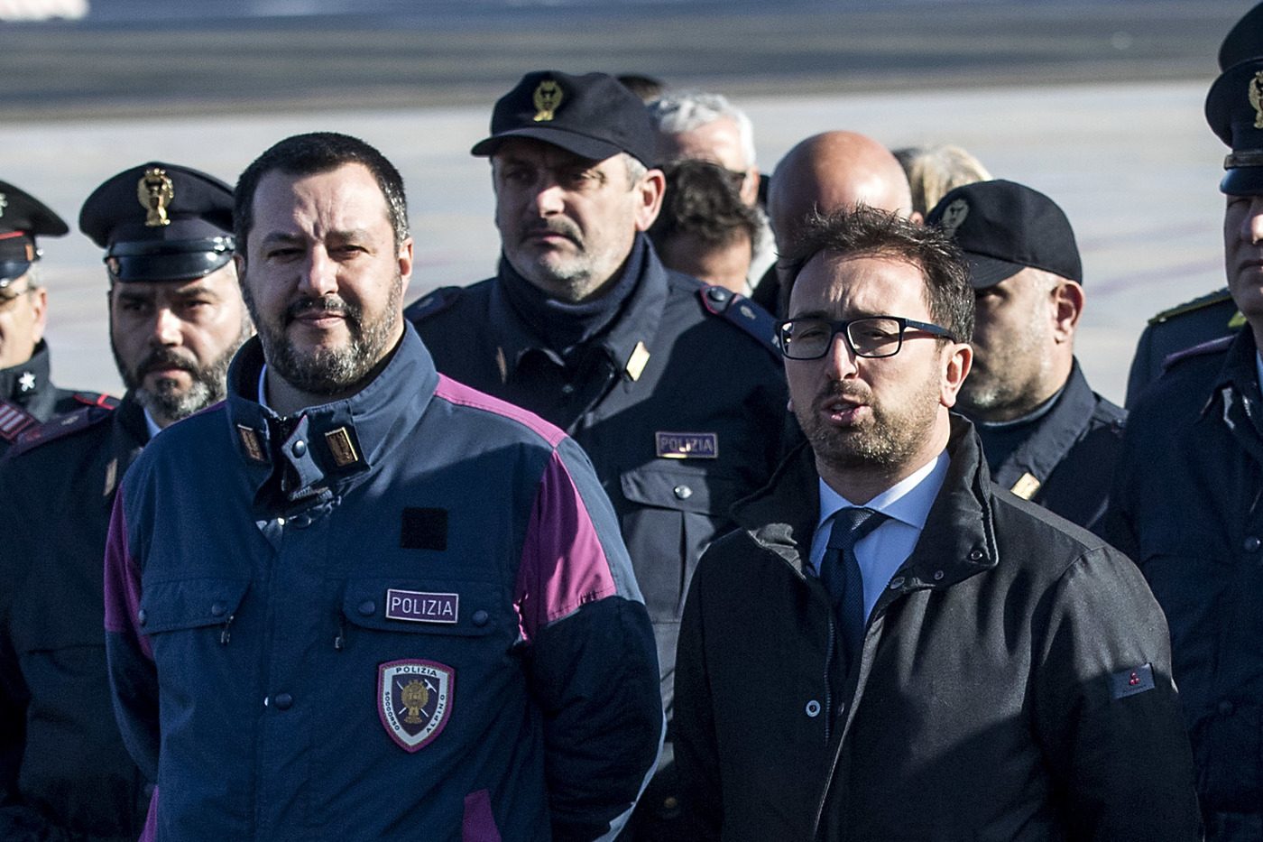 salvini-bonafede-polizia zia (foto web)