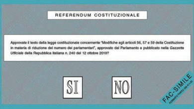 referendum 2020 - scheda facsimile