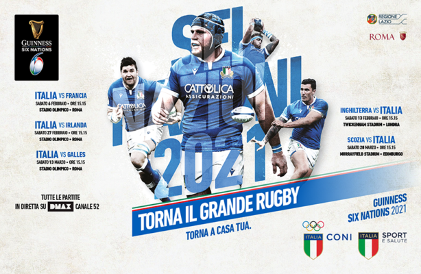 Rugby 6 NAZIONI 2021 - locandina