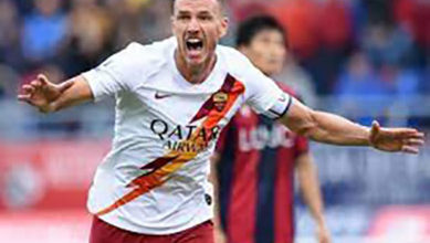 calcio-Dzeko - roma (foto archivio web)