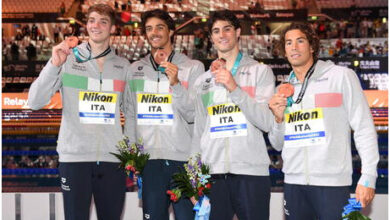 Nuoto - Miressi- Ceccon- Zazzeri- Frigo (foto © ANSA-EPA - web)