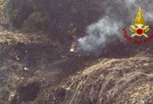 Etna canadair precipitato 2022 (foto Vigili Fuoco)