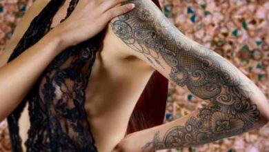 Modelle con Tatuaggi Ornamentali dell'artista tatuatore Marco Manzo