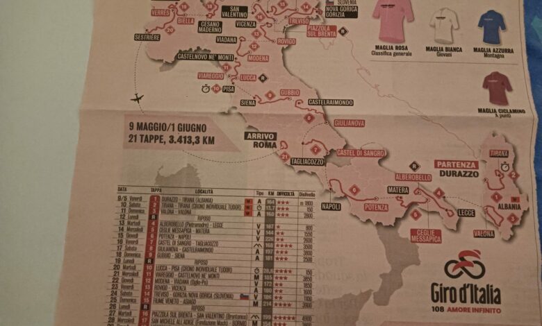 Percorso Giro dItalia - attualita.it