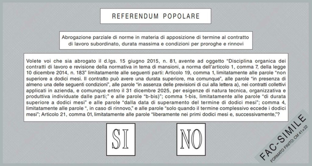 Scheda-grigio-quesito-3- referendum-2025 - attualita.it Fac-simile scheda grigia Quesito 3 Referendum 2025