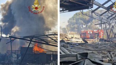 Esplode distributore di carburante a Roma
