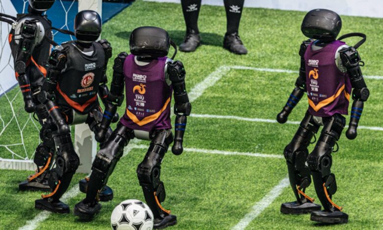 Prima partita di calcio tra robot