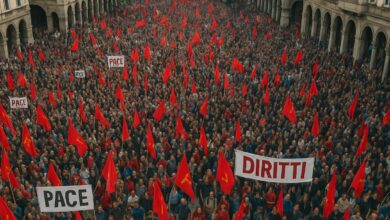 Sciopero oggi: un fiume umano