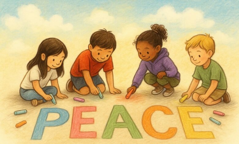 I bambini scrivono Peace - attualita.it I bambini scrivono Peace