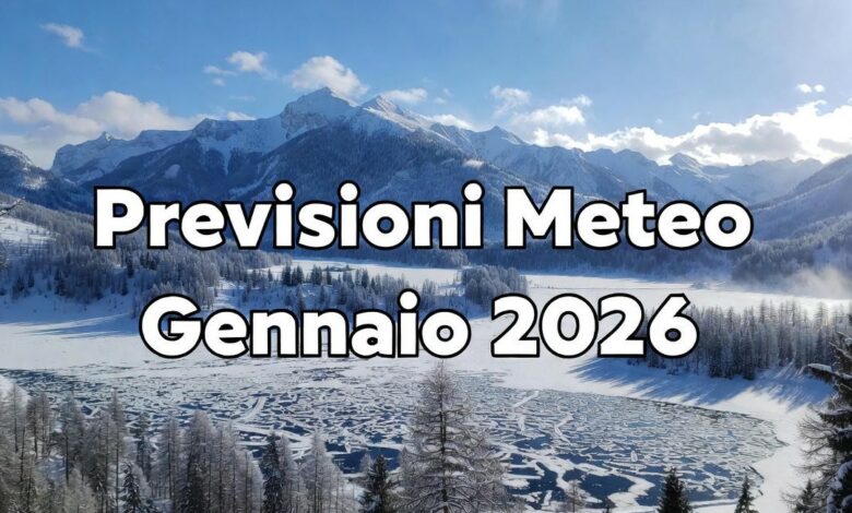 Previsioni meteo Italia gennaio 2026
