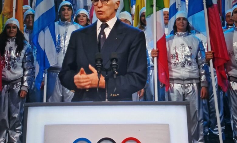 Giovanni Malagò, Presidente della Fondazione Milano Cortina 2026, alla Cerimonia di Apertura Olimpica