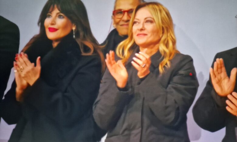 On Giorgia Meloni presidente del Consiglio dei ministri alla Inaugurazione Olimpiadi Invernali 2026