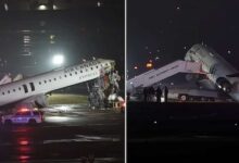 Tragedia all'aeroporto LaGuardia di New York scontro tra aereo Air Canada e mezzo dei pompieri1