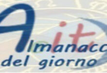 Logo of Almanacco del giorno (Italian) featuring a blue stylized 'A' and red 'it' inside a blue circle.
