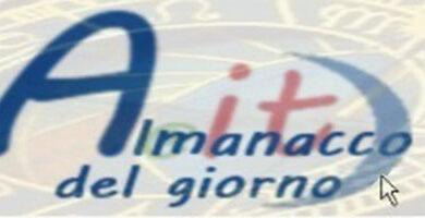 Logo of Almanacco del giorno (Italian) featuring a blue stylized 'A' and red 'it' inside a blue circle.