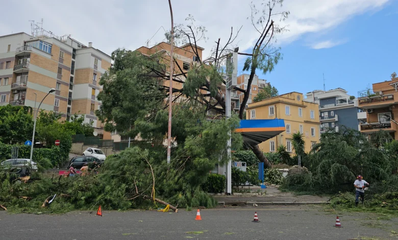 Nubifragio a Roma Via dei Prati Fiscali 2026
