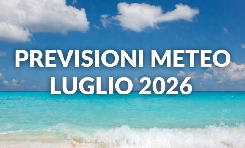 Meteo luglio 2026 in Italia