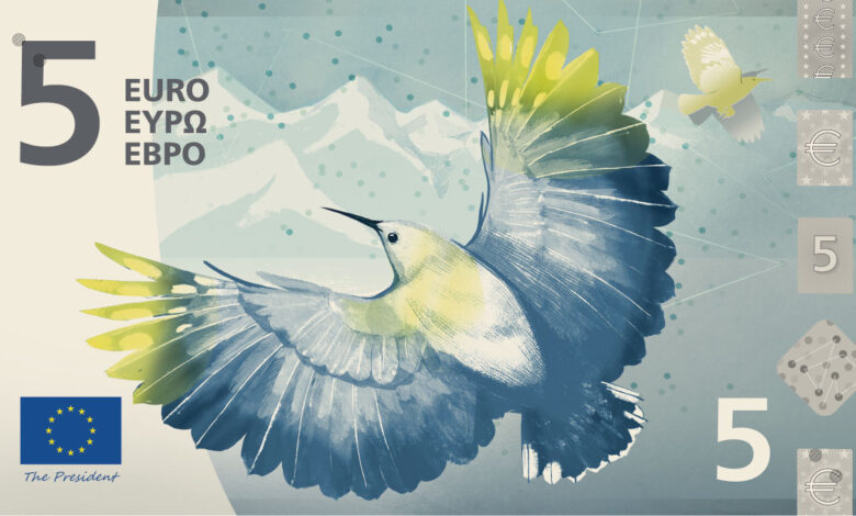 Nuova banconota in euro candidata "Disegno H" FRONT